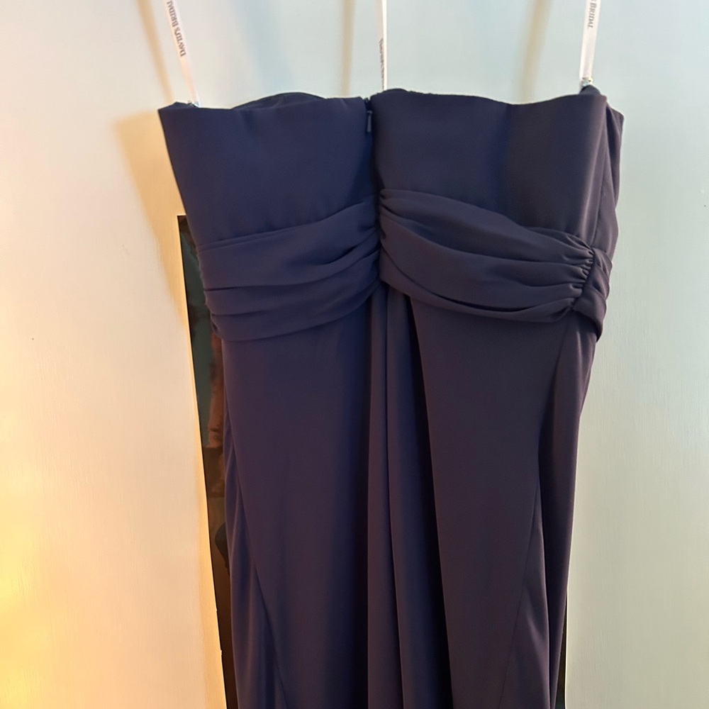 David’s Bridal Strapless Navy Blue Bridesmaids/Prom Dress - Picture 6 of 6